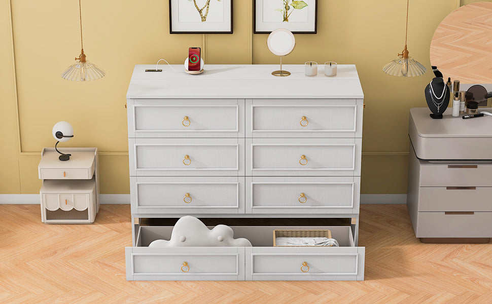 Full Size Murphy Bed With Large Drawers,White Full White Plywood