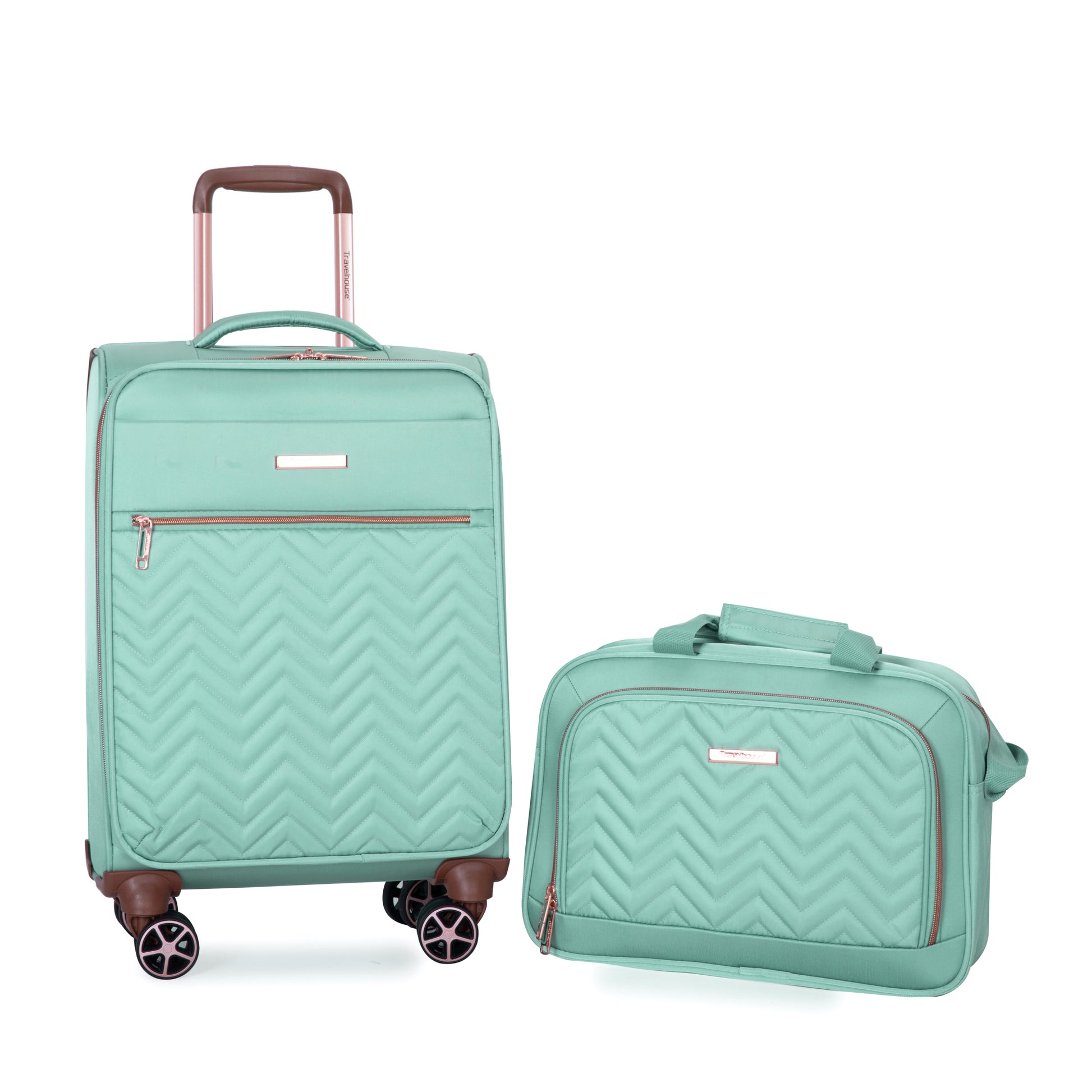 4 Piece Set 16 20 24 28 ,Softshell Suitcase Spinner Wheels Terylene Luggage Sets Carry On Suitcase Luggage Lightweight Durable Suitcase Green Green Polyester