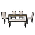 6 Piece Kitchen Dining Table Set, 60