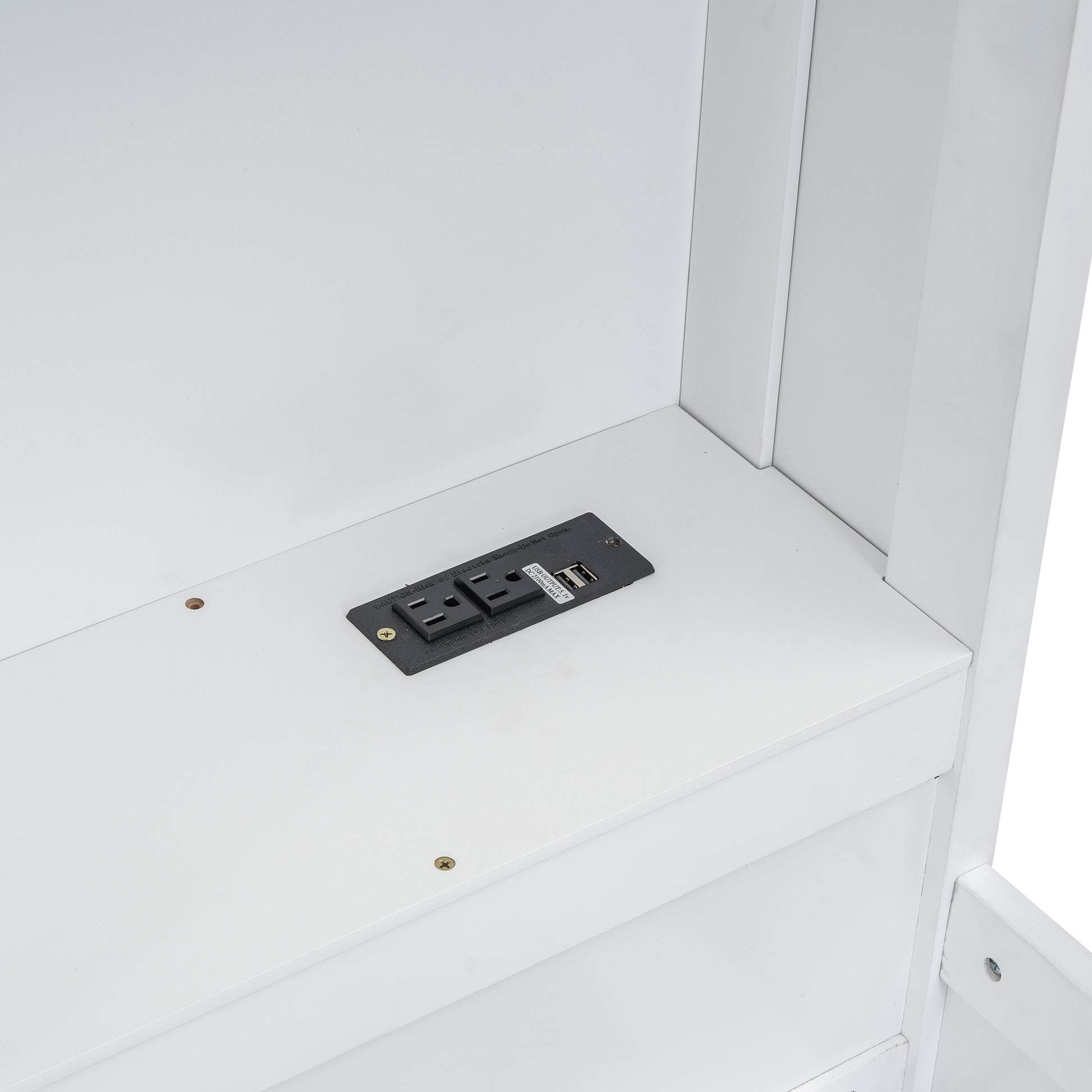 Twin Size Daybed Frame With Storage Bookcases And Underneath Storage, Usb Charging Station, White Twin White Solid Wood Mdf