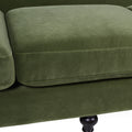 Alana Lawson Three Cushion Tightback Sofa, Olive Green Performance Velvet Green Foam Velvet 3 Seat