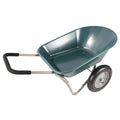 Wheel Barrow Two Wheeled Trolley For Green Garden 15 Inch Pneumatic Wheel Wb1001Gn Green Abs Steel Q235