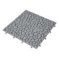 12 X 12 Inch Gray Interlocking Deck Tiles Plastic Waterproof Outdoor All Weather Anti Slip Bathroom Shower Balcony Porch Strong Weight Capacity Upto 440 Lbs, Pebble Stone Pattern Pack Of 12 Gray Garden & Outdoor American Design,American Traditional