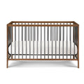 Pixie Zen 3 In 1 Crib In Walnut Charcoal Walnut Brown Wood