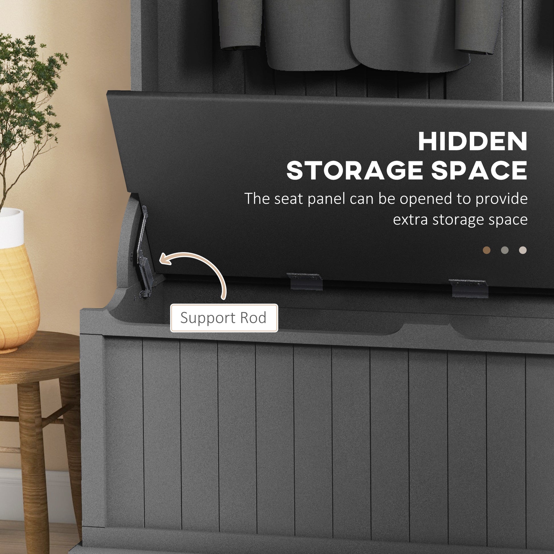 Homcom 3 In 1 Entryway Hall Tree With Storage Bench, Coat Rack With Four Hooks And Shoe Storage, Black Black Mdf