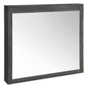 Aya Dark Grey Mirror Dark Gray Solid Wood Mdf