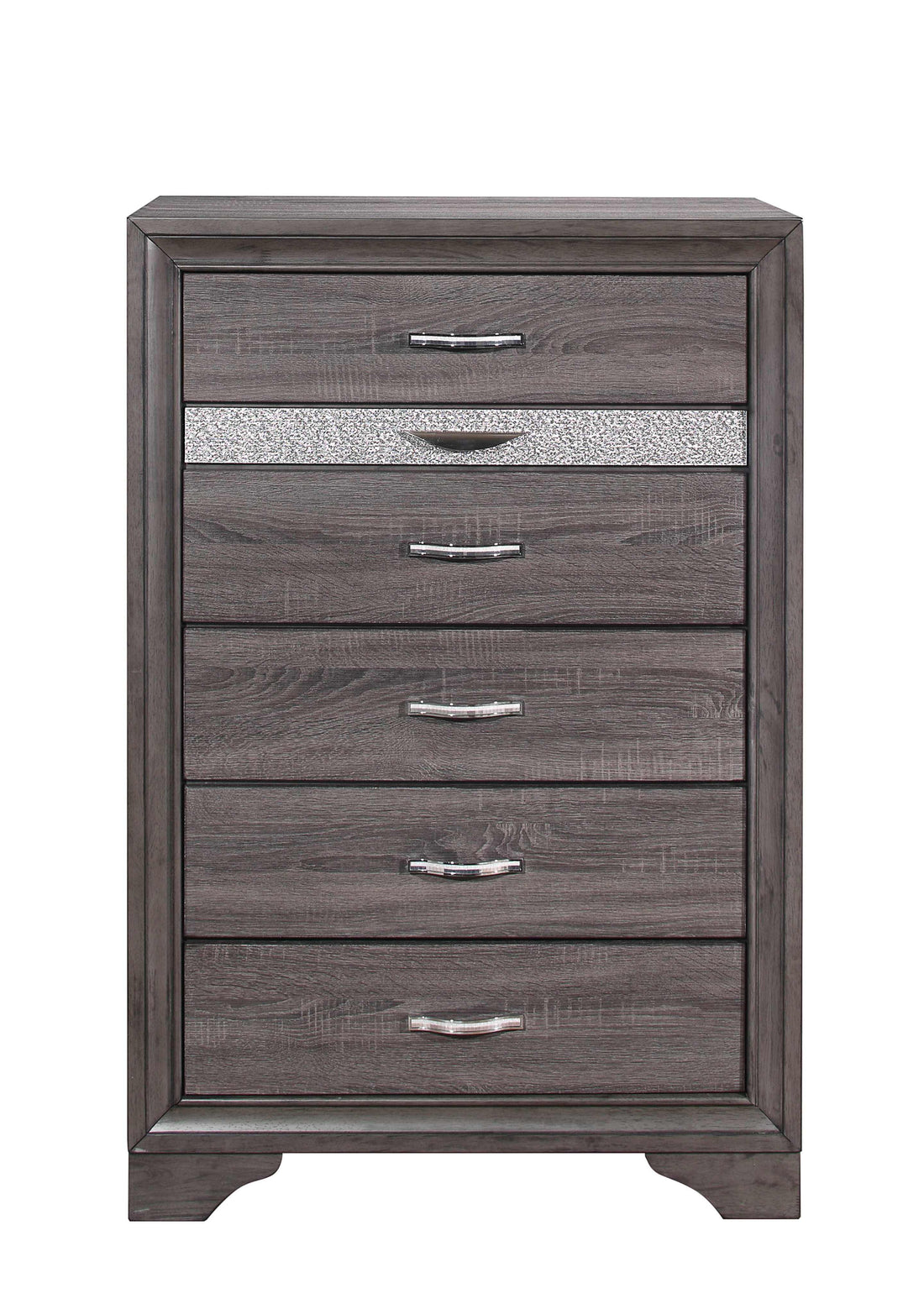 Ryder Sparkle Grey Chest Gray Solid Wood Mdf