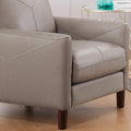 Yorkdale Leather Chair Stone Gray Down Filling Genuine Leather
