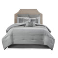 Embroidered 8 Piece Comforter Set Grey King King Grey Polyester
