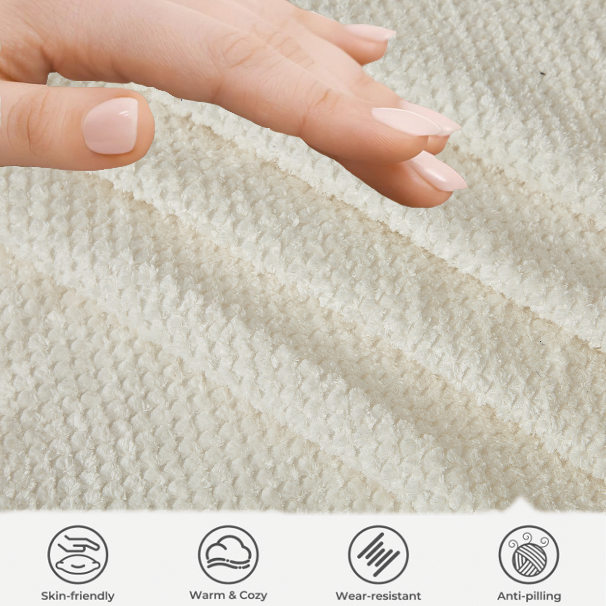 Arrived 105.5''Curved Sofa, Modern Minimalist Sofa, Cloud Couch Sofa 3 4 Seater Couch With 2 Pillows,Bedroom, No Assembly Required, Point Shaped Corduroy, Anti Wrinkle Beige Beige Polyester Primary Living Space Tight Back Soft Modern Foam Upholstered 3