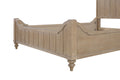 Queen Panel Bed In Sand Finish With Transitional Casual Design Queen Sand Solid Wood Mdf