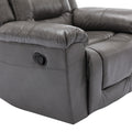 2 Seater Home Theater Recliner Manual Recliner Chair With A Storage Box And Two Cup Holders For Living Room,Bedroom, Grey Grey Foam Pu