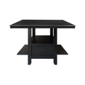 Charcoal Gray Finish Counter Height Table With Base Storage Casual Style Dining Kitchen Furniture 1Pc Charcoal Seats 6 Dining Room Casual Kitchen & Dining Tables Rectangular Wood