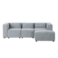 Modular Sofa Grayish Blue Chenille Fabric, Simple And Grand, The Seat And Back Is Very Soft. This Is Also A Knock Down Sofa Grayish Blue Chenille 4 Seat