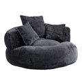 Coolmore Lazy Sofa Durable Comfort Lounger High Back Bean Bag Chair Couch With Three Pillows For Adults And Kids, Indoor & Outdoor, Single Gaming Sofa Chair For Bedroom,Office Black Chenille Black Foam Chenille 1 Seat