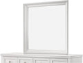 White Square Mirror White Solid Wood Mdf Glass