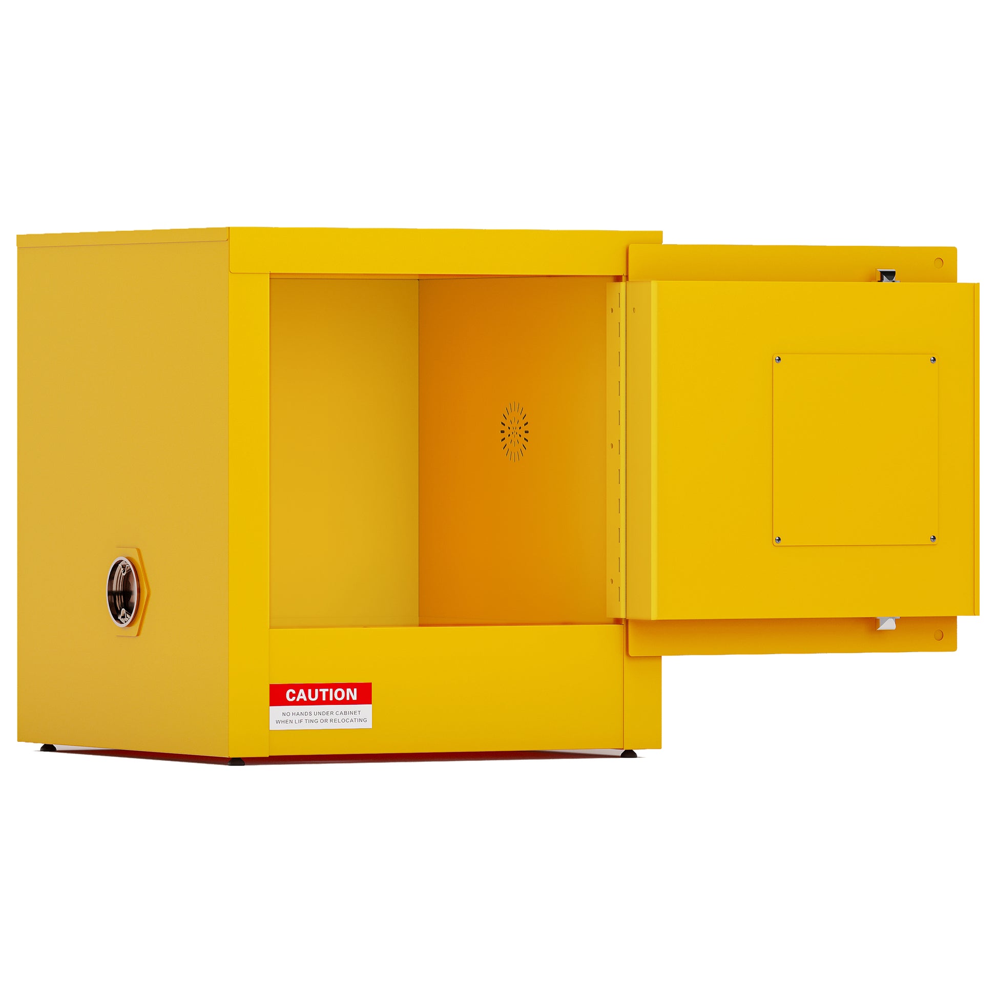 Flammable Safety Cabinet, Galvanized Steel, Laboratory Cabinets Explosion Proof Cabinets Anti Corrosion Reagents Instruments Protection Supplies Cabinet Antique Yellow Steel