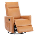 Manual Recliner Chair Winback Single Sofa,Brown Brown Fabric 1 Seat