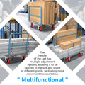 Steel Panel Truck, Heavy Duty Drywall Cart Lumber Cart Platform Truck Flat Cart, 2000Lbs, 6