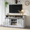 58 Inch Tv Stand With Storage Cabinet And Shelves, Tv Console Table Entertainment Center For Living Room,Bedroom White 50 59 Inches Particle Board