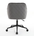 Velvet Office Desk Chair, Modern Home Desk Chair With Wheelsvanity Chairs For Living Room, Bedroom,Study Room Grey Black Foam Polyester Blend