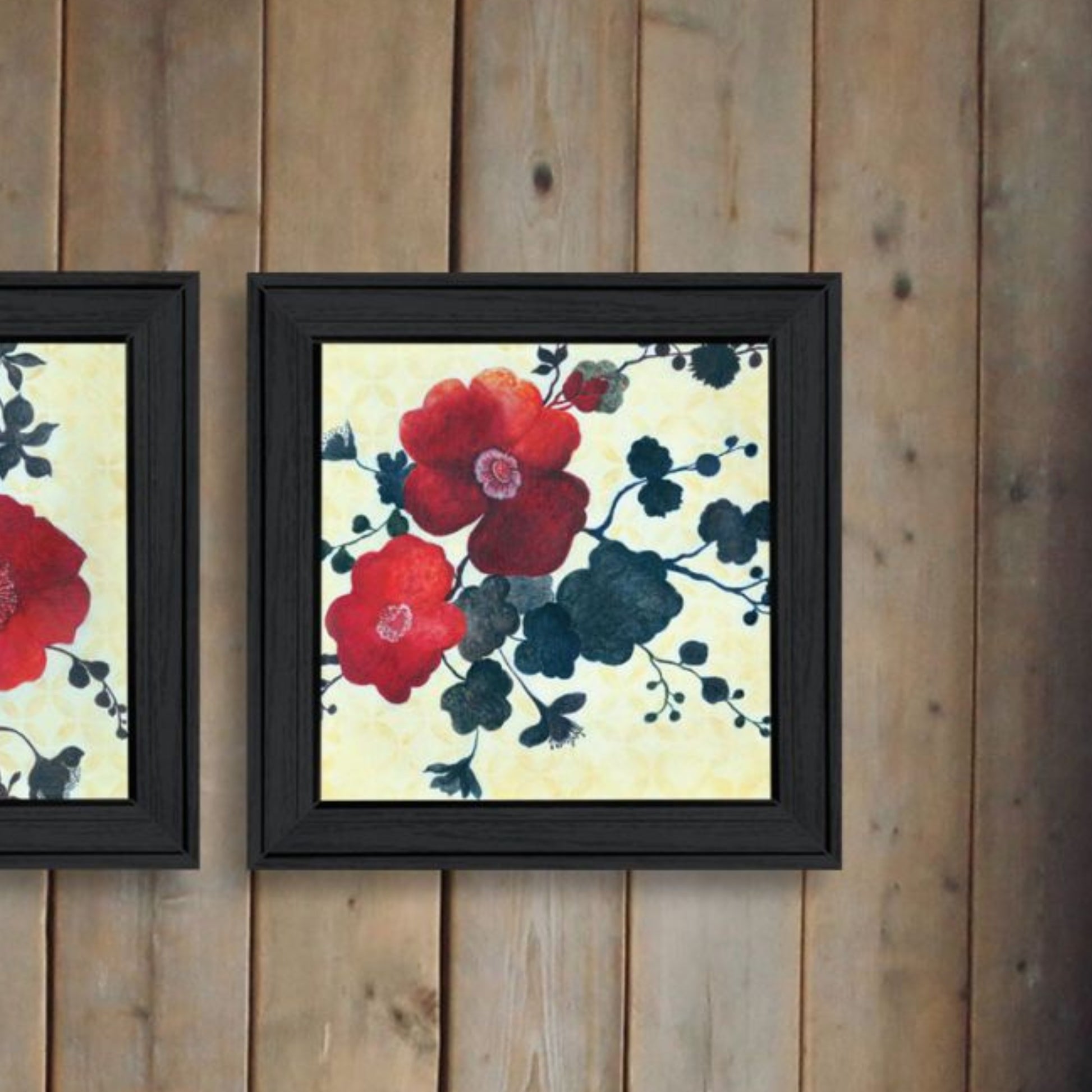 "Japanese Blossoms I" Framed Wall Art For Living Room, Wall Art Print For Home Decor, Bedroom Wall Art By Jg Studio Multicolor Wood Paper