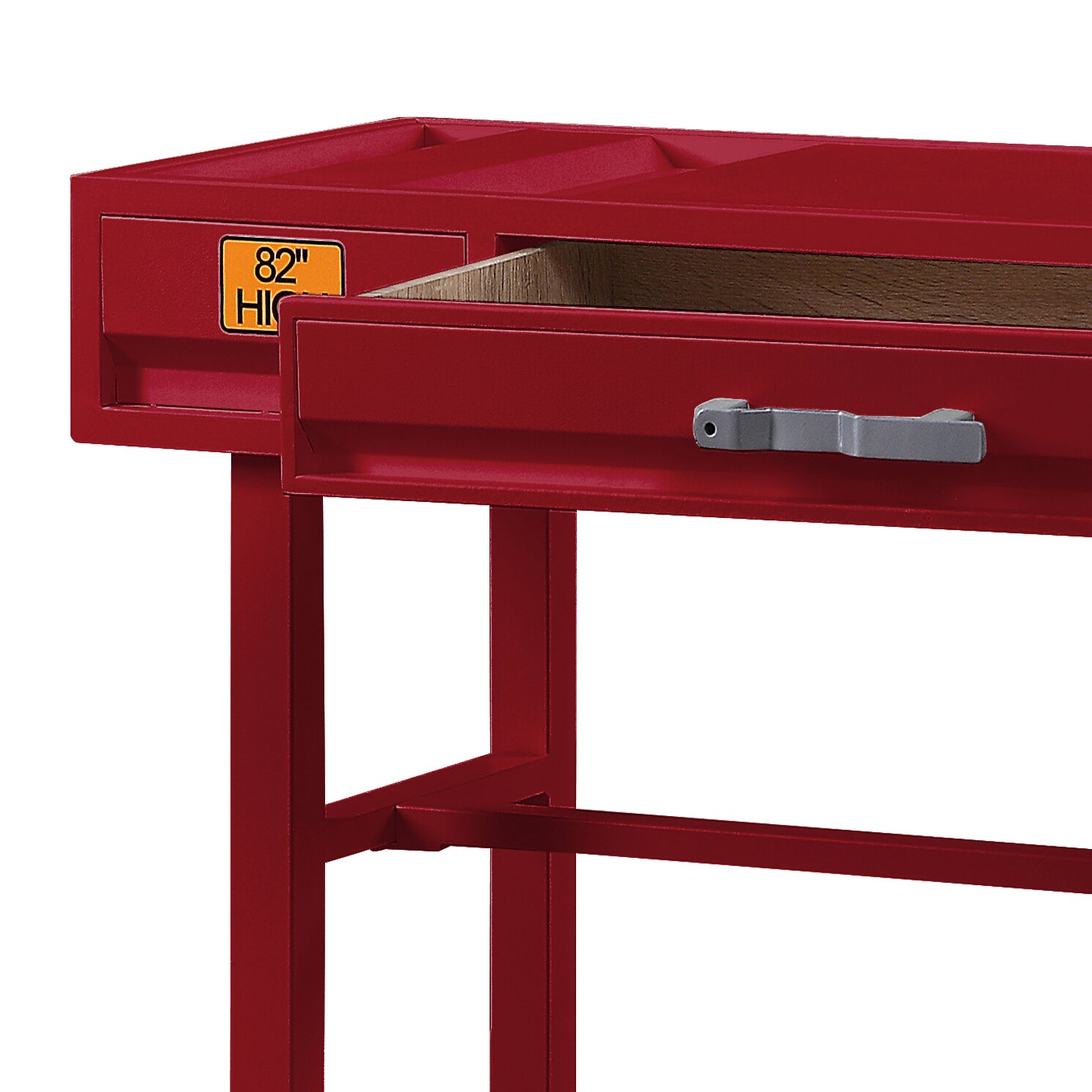 Red Vanity Desk With 1 Drawer Red 1 Drawer Bedroom Metal