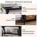 Newport Console Table For Living Room,Kitchen,Entyway Black Antique Black Desk Top Primary Living Space Floor Mount Open Storage Console Tables Lacquered Solid Wood Mdf Mdf