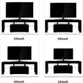 Led Tv Stand For Televisions Up To 55 Inchs,Modern Entertainment Center With Down Filp Door, Glass Shelf And High Glossy Uv Front Face, Tv Console Table For Living Room,Bedroom. Black Color Black