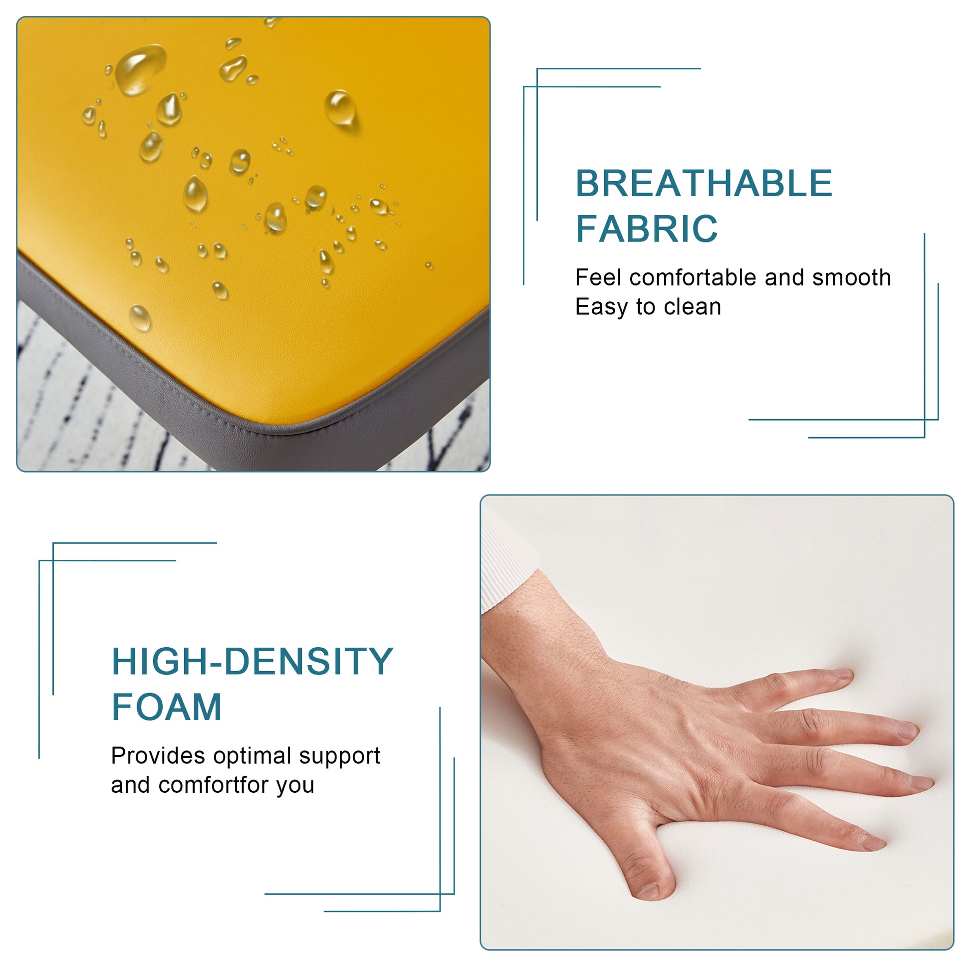 Table And Chair Set.This Modern Dining Table With Mdf Marbled Design Gives You A Luxurious And Elegant Feel.Paired With Multiple Chairs With Pu Artificial Leather Backrest Cushions And Black Legs. Yellow Black Seats 4 Mdf