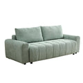 94.49''Sleeper Sofa, Sofa Bed 2 In 1 Pull Out Couch Bed With Storage Chaise For Living Room, Sofa Sleeper With Pull Out Bed, Light Green Style Couch Light Green Fabric 3 Seat