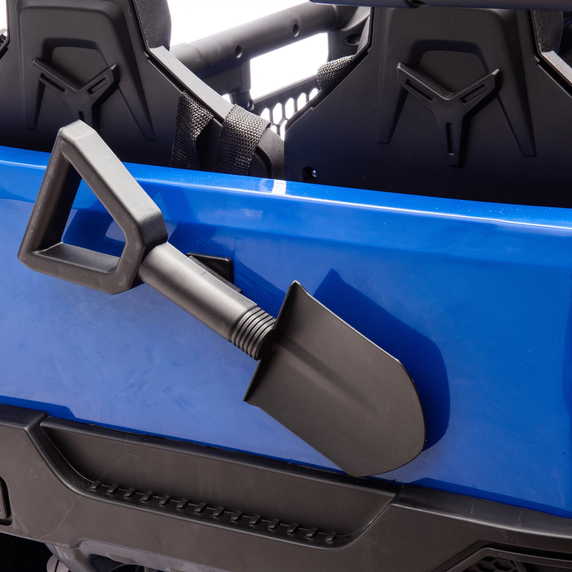 24V Two Seater Kids Ride On Truck Car W Parents Control,200W*2,Seat Width 20.28In,Four Wheel Suspension,Led Lights,Music,Mp3,Bluetooth,Two Independent Seat Belts,Suitable For Off Road For Kids Aged 3 Blue 100 149 Lbs Polypropylene