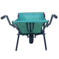 Collapsible Wheelbarrow 176 Lbs Folding Yard Garden Wheelbarrow Foldable Lightweight Gardening Heavy Duty Oxford Cloth Green Lawn Cart For Grass, Leaf, Garden Supplies, 10