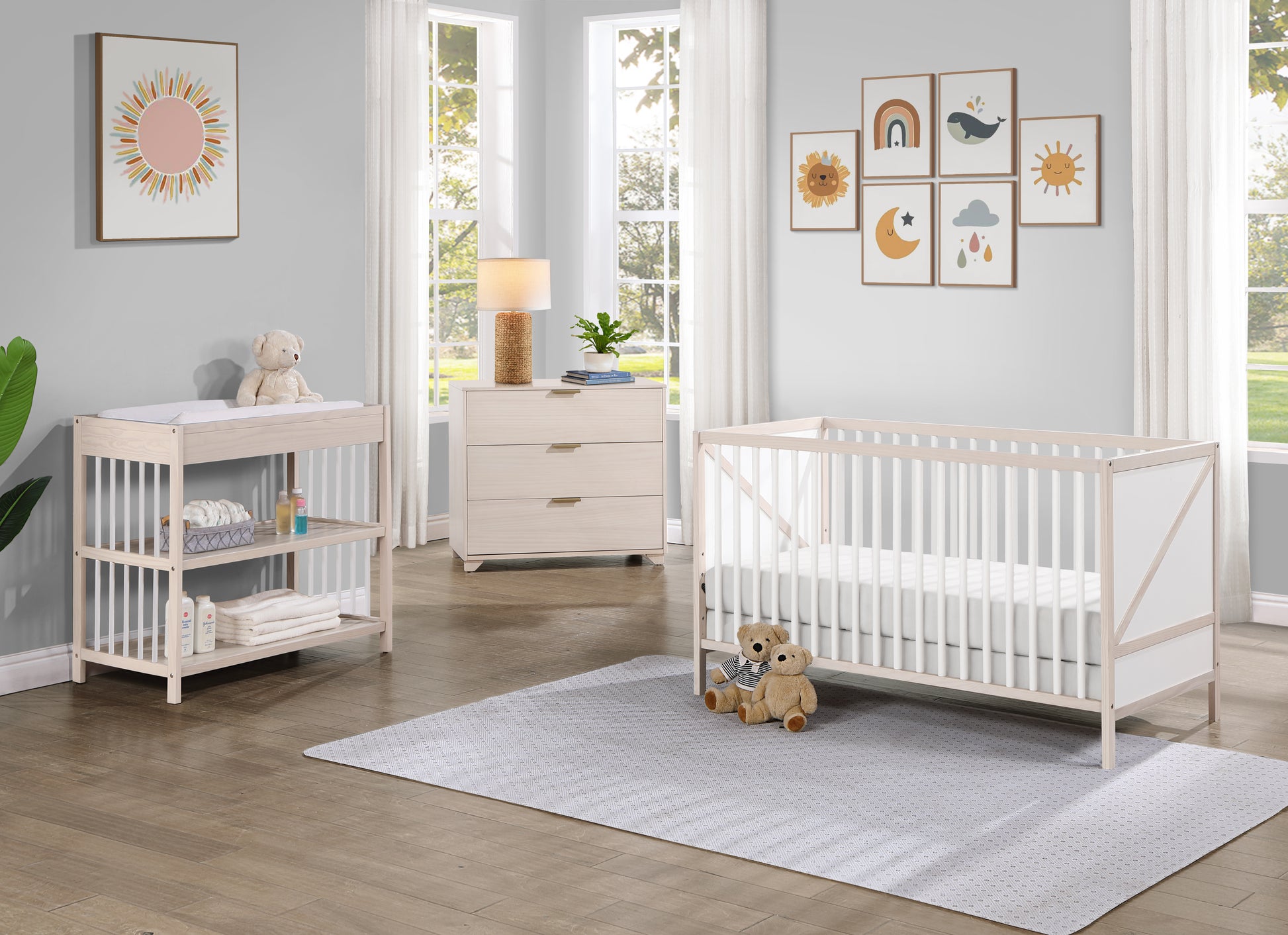 Pixie 3 Drawer Dresser In Washed Natural Natural Wood