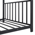 Twin Size Metal House Platform Bed, Black Box Spring Not Required Twin Black Metal Bedroom Bed Frame Metal