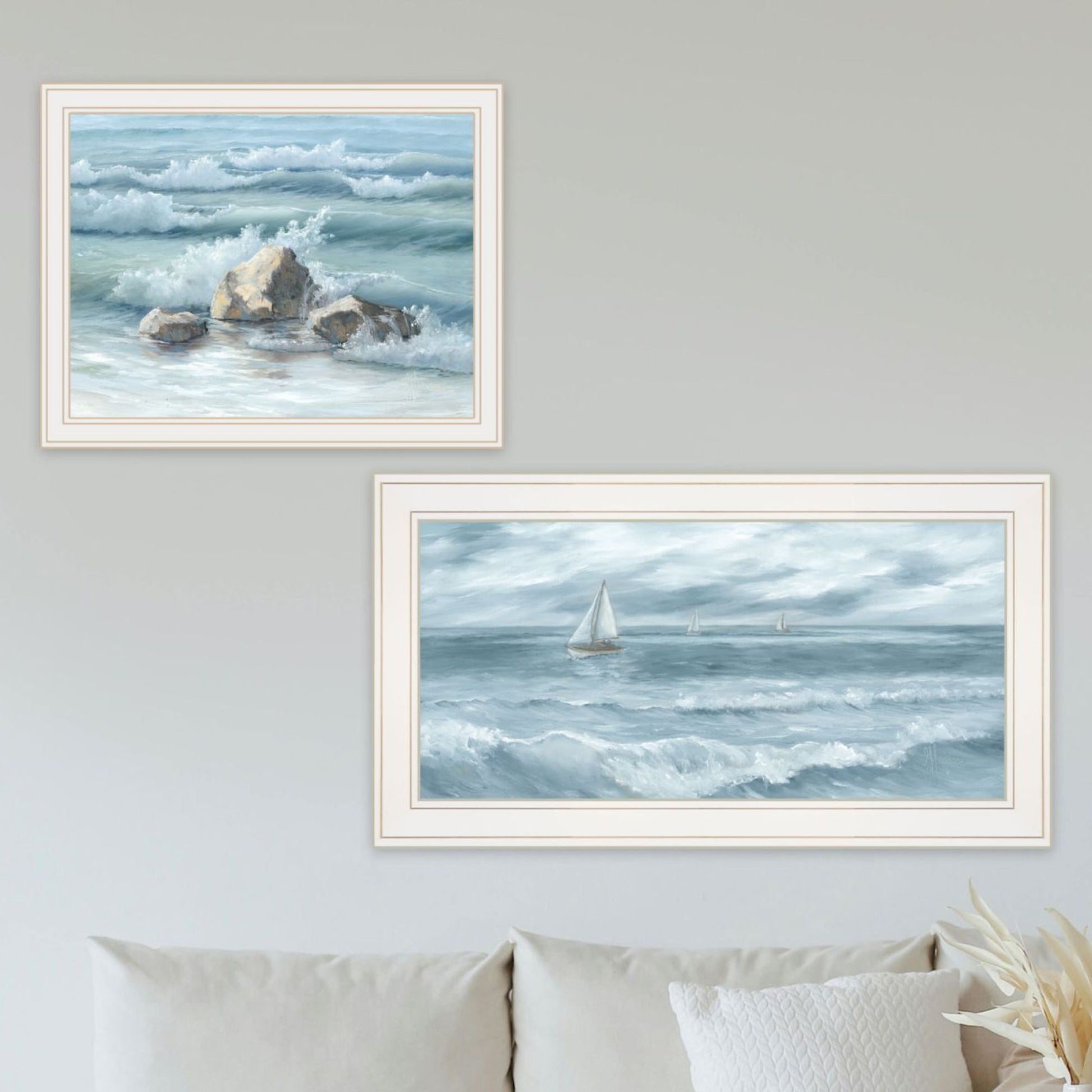 "Steadfast In The Waves" Framed Wall Art For Living Room, Wall Art Print For Home Decor, Bedroom Wall Art By Georgia Janisse Multicolor Wood Paper