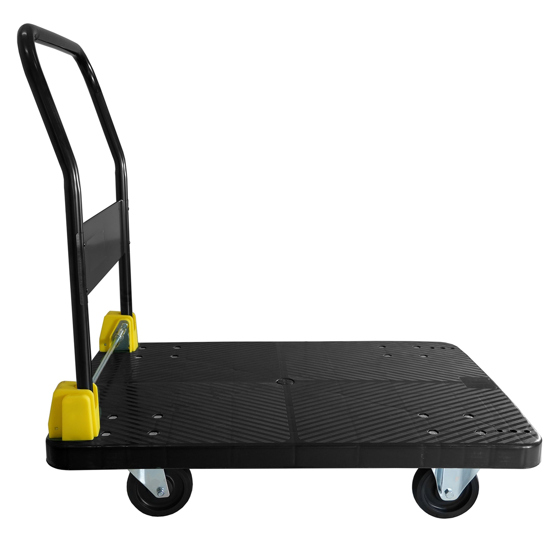 Foldable Platform Push Hand Truck Cart, 880 Lbs. Weight Capacity Black Metal