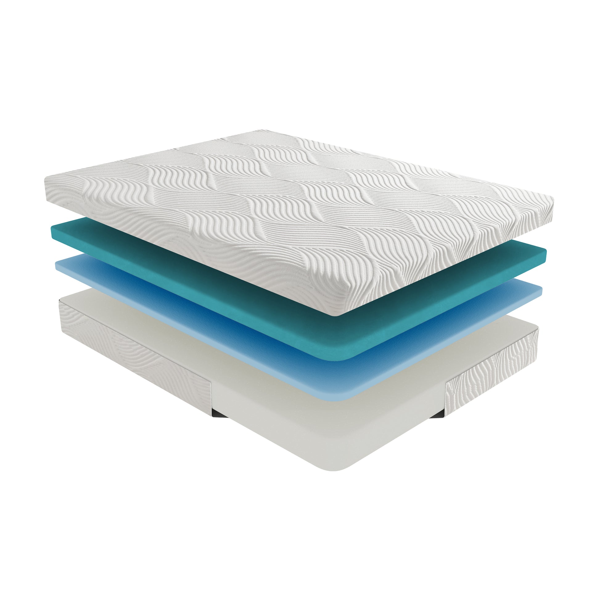 10" Queen Mattresscool Gel Memory Foam Mattress, White, Mattress In A Box, Comfort Mattress White Bedroom Foam Queen