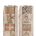 Antiqued 2 Piece Wooden Wall Plaque Set, Multicolor Multicolor Mdf