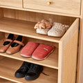 Modern Minimalist Storage Cabinet, Rattan Shoe -