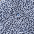 Knited Pouf Teal Cotton