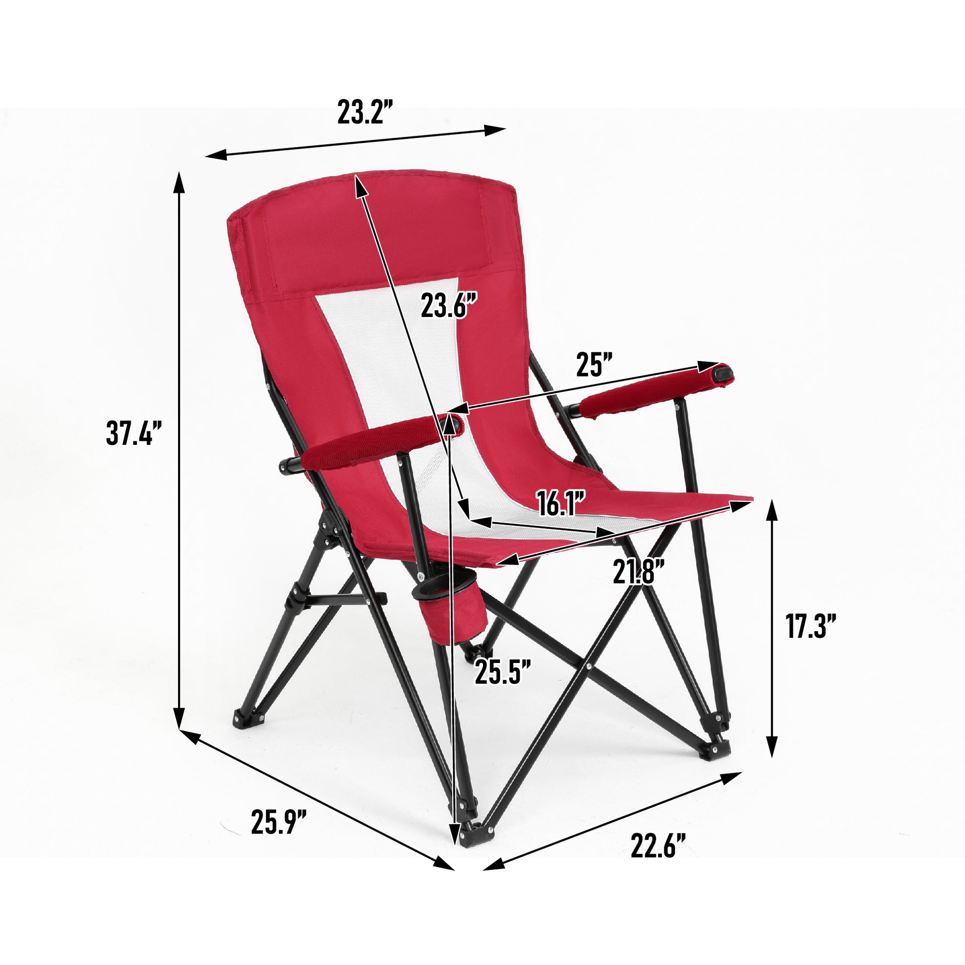 Steel Folding Chair Red Red Seats 2 Steel