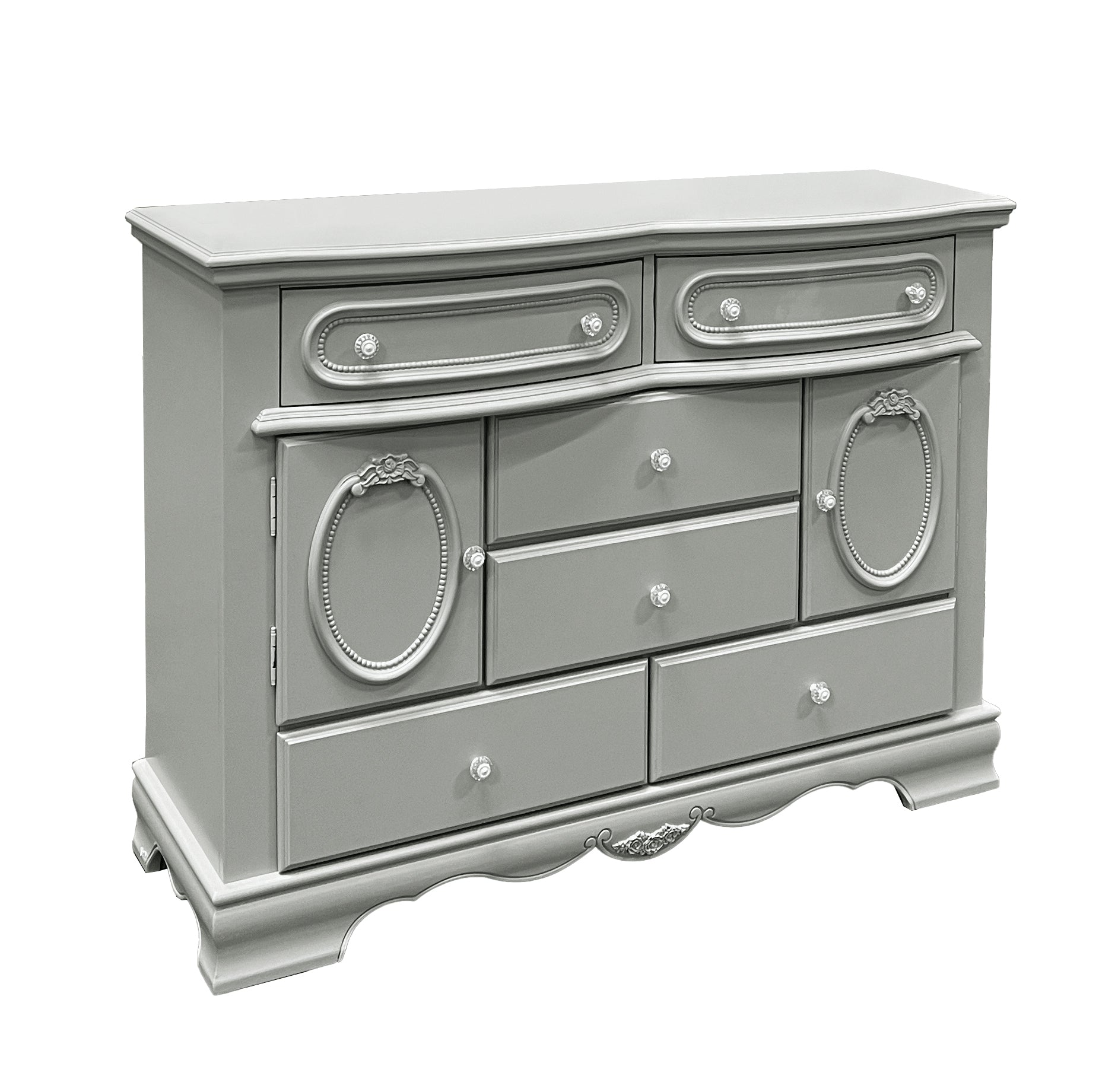 Flora Dresser W Door, Gray Finish Bd02207 Gray Wood