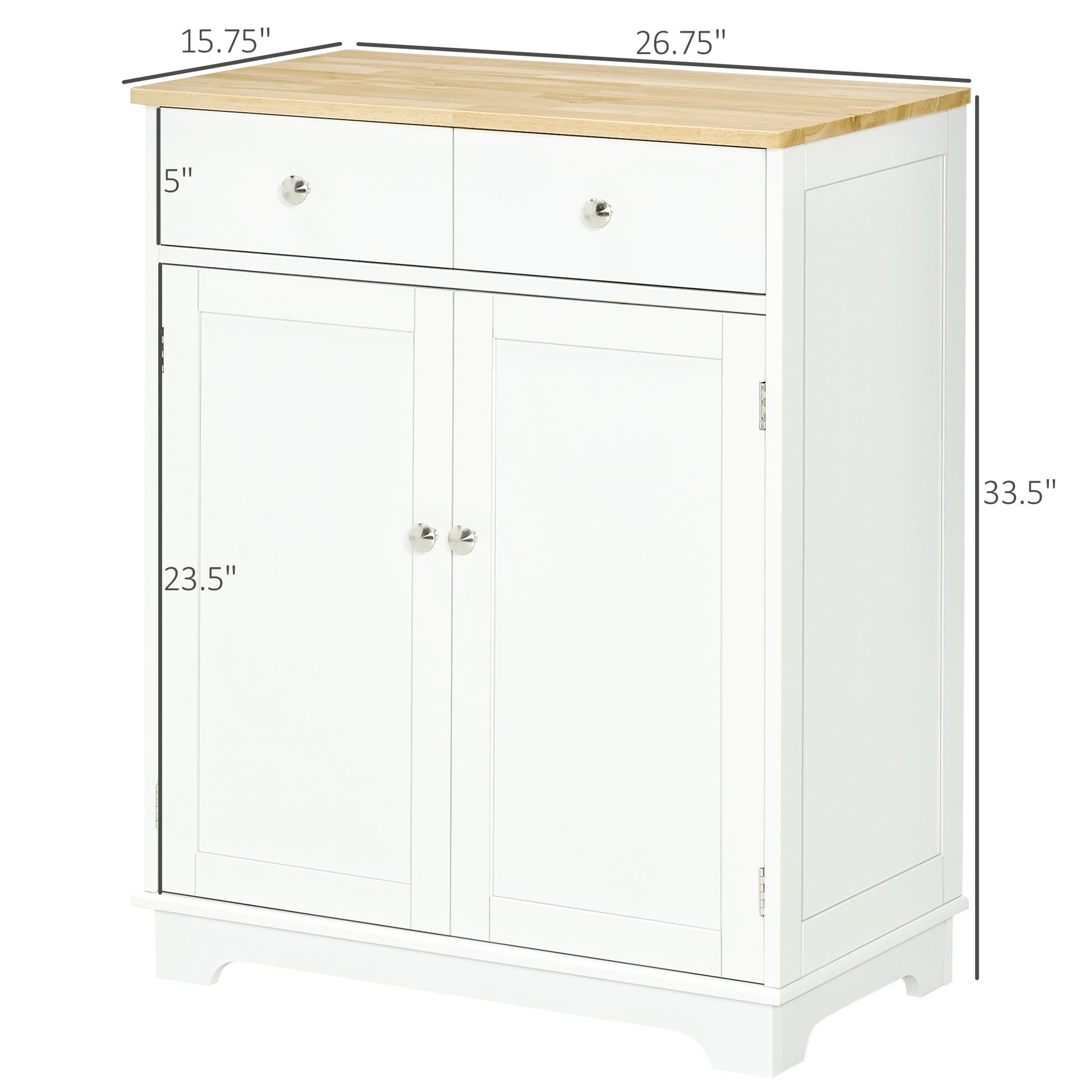 Homcom Sideboard Buffet Cabinet, 2 Doors Door