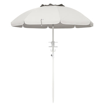 low prices on patio umbrellas portable Outsunny 5.7' Portable Beach Umbrella With Tilt, Adjustable Height, 2