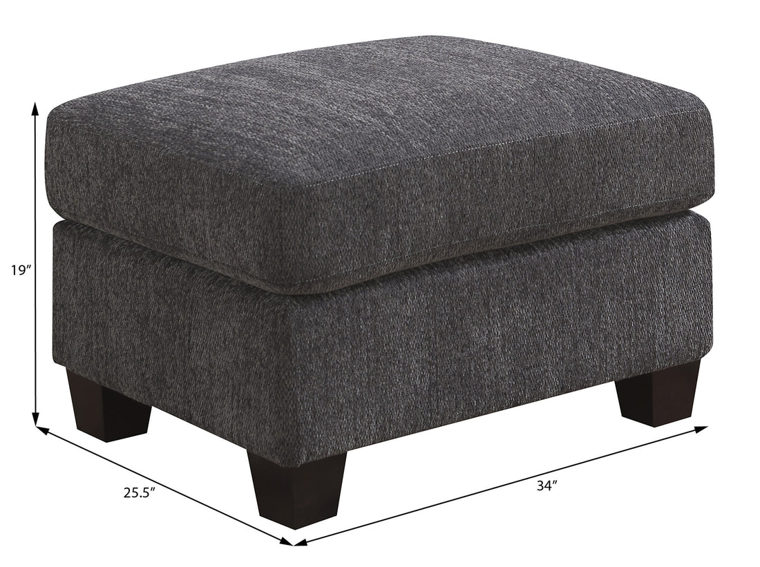 Siena Gray Ottoman Gray Foam Engineered Wood