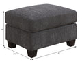 Siena Gray Ottoman Gray Foam Engineered Wood