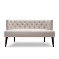Celine Tufted Settee Accents, Sky Neutral Beige Polyester Beige Foam Polyester