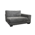 Bella Grey Corduroy Left Facing 2 Piece Sectional Grey Wood Corduroy 3 Seat