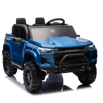 24V10A Two Seater Kids Ride On Electric Pickup, Kids Ride On Toy W Parents Remote Control,4Wd 800W Motors,Two Safety Belts,High Gate Safety Design,Usb,Bluetooth, Speed 2.49 3.73Mph For Kids Aged 3 .